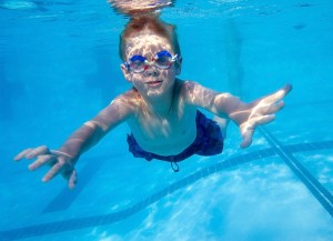 Boy Swimming Underwater